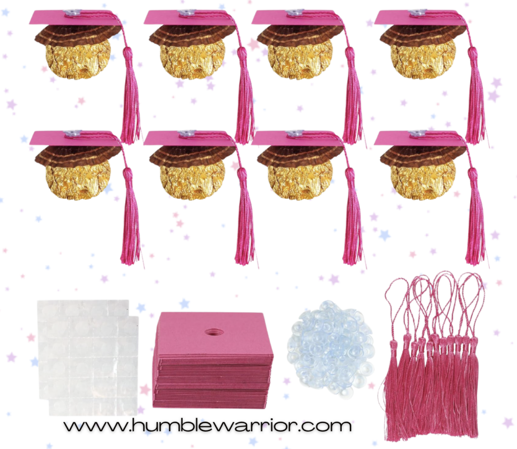 36 adorable graduation cap cupcake toppers!!